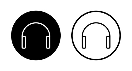 Headphone icon logo design. Headvector sign and symbol