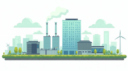 Flat modern geothermal heat pumps harness natural ground energy and smart tech for eco-friendly heating and cooling solutions.