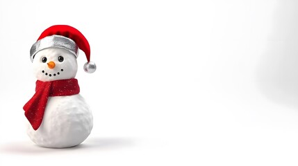 Adorable Snowman Christmas Character Festive Winter Holiday Scene