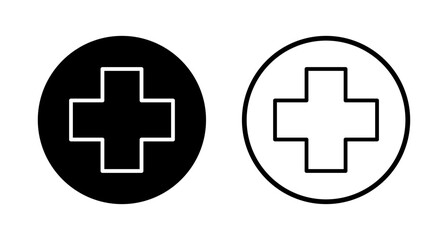 Plus icon logo design. Add plus sign and symbol