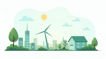 Obraz premium Innovative Financial Solutions: Sustainable Lending Platforms with Minimalist Design and Ecological Awareness - A Flat Polished Layout for Smart Business Messaging