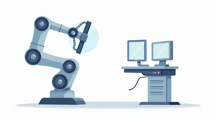 Advanced Surgical Robots: Precision Instrument Control & Integrated Imaging for Enhanced Minimally Invasive Procedures - Cute Vector Illustration