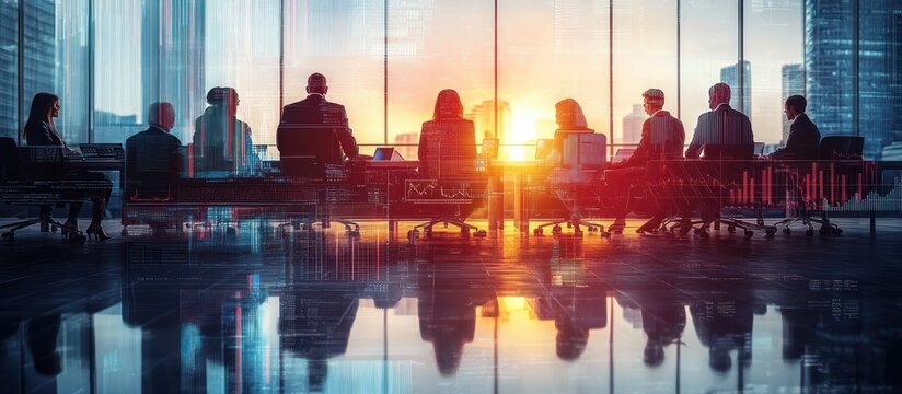 Business Meeting Teamwork Digital Collaboration Technology Data Analytics