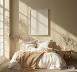 Cozy bedroom with natural light and minimalist decor (1)