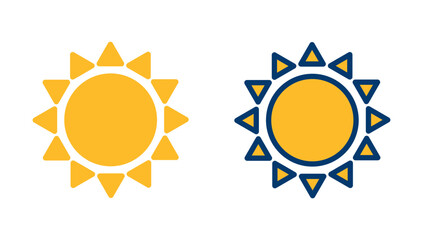 Sun icon vector isolated on white background. Sun vector icon