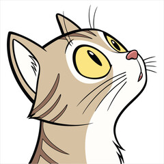 Minimalist Black Cat Silhouette Illustration