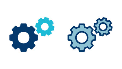 Obraz premium setting Icon vector isolated on white background. setting vector icon. Cog settings Icon Symbol. Gear