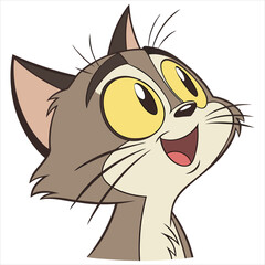 Minimalist Black Cat Silhouette Illustration