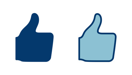 like icon vector isolated on white background. Thumbs up icon. social media icon