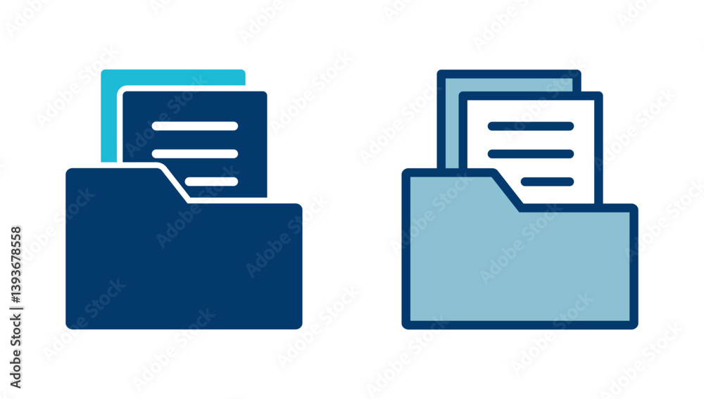 Wall mural folder icon vector isolated on white background. folder and documents icon. icon archive