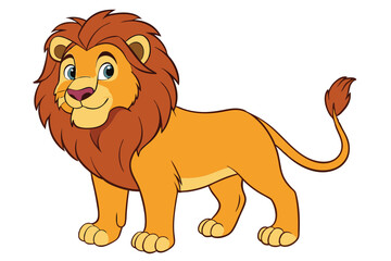 Lion outline vector illustration and ready for print.