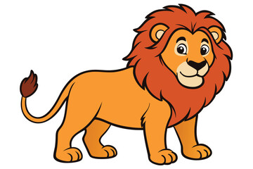 Lion outline vector illustration and ready for print.