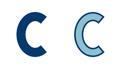 Copyright icon vector isolated on white background. copyright symbols