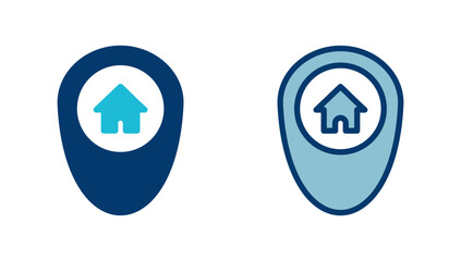 Address symbol icon vector isolated on white background . address icon vector. home location icon