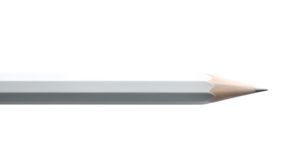 Minimalist White Pencil With Soft Natural Shadows
