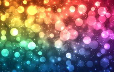 Obraz premium Colorful gradient with many light circles creating happy and festive mood as light shines brilliantly