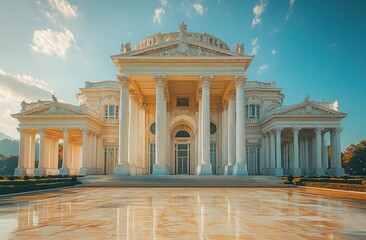 Obraz premium Bangalore Vidhana Soudha Historic Government Building in Karnataka under Blue Sky