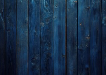 Obraz premium Midnight Blue Wooden Panel Texture Background
