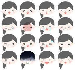 いろんな表情女性セット