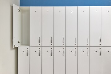 Obraz premium Locker room lockers in a gym