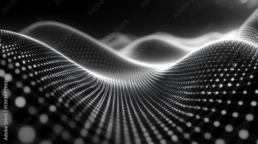Poster illuminated digital landscape shimmering network with a futuristic aesthetic showcasing interconnect