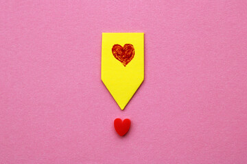Heart expressing its love in a message