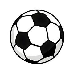 Fototapeta premium A classic black and white soccer ball, symbolizing the spirit of teamwork and competition in the world of sports.