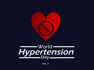 World Hypertension Day card, poster. Vector