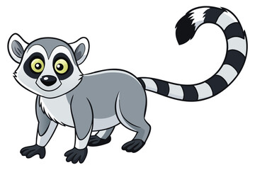 Lemur outline vector illustration and ready for print.