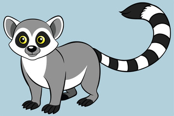 Lemur outline vector illustration and ready for print.