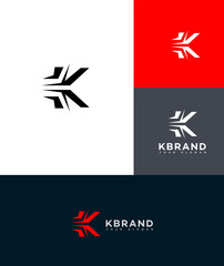 Modern K Letter Logo Design Brand Identity Variations