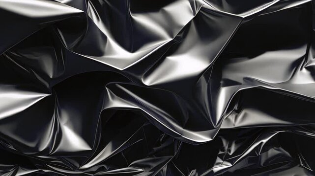 Crumpled plastic texture animated overlay, transparent 4K video, alpha channel, ProRes 4444