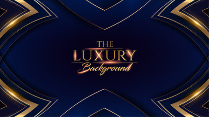 Blue and Gold Premium Background. Innovative Flyer Premium Luxury Template. Cool Concept Design. Glorious Celebratory Template for Movie and Show. Luxurious Wedding Design. Gala Night.