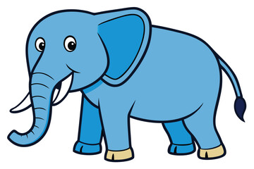 Elephant outline vector illustration and ready for print.
