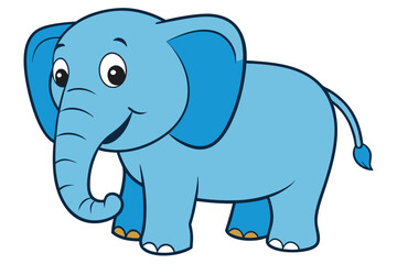 Elephant outline vector illustration and ready for print.