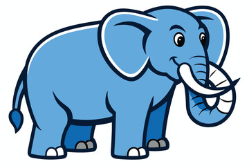 Elephant outline vector illustration and ready for print.