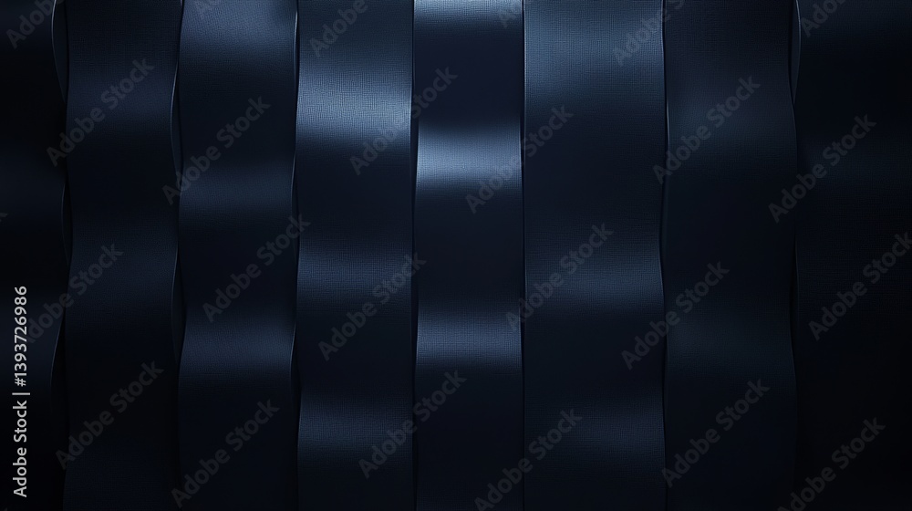 Poster dark blue vertical strips with a subtle sheen, creating an abstract, modern backdrop