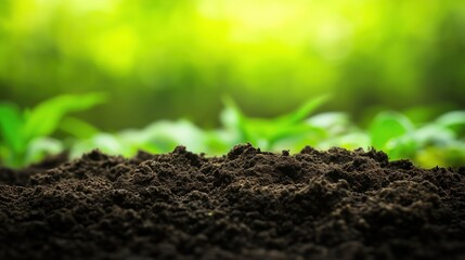 Close-up of rich, textured soil symbolizing growth and natural vitality in gardening.
