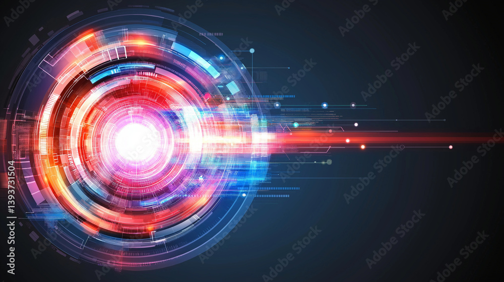 Canvas Prints abstract tech hub: a visually stunning abstract depiction of a futuristic technology hub, filled wit