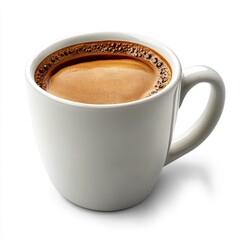 Espresso Coffee in a White Mug: Aromatic and Rich