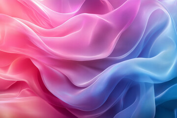 Fototapeta premium Elegant colorful fabric folds with silky flowing textures for background