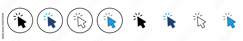 Poster click icon vector. pointer arrow icon. cursor icon vector