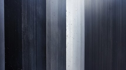 Fototapeta premium Gradient stripes in various shades of gray, from dark to light, create an abstract pattern