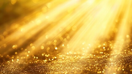 Obraz premium Golden light rays with natural lens flare, abstract gradient effect, minimalistic composition.