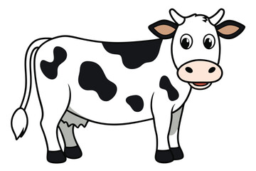 Cow outline vector illustration and ready for print.
