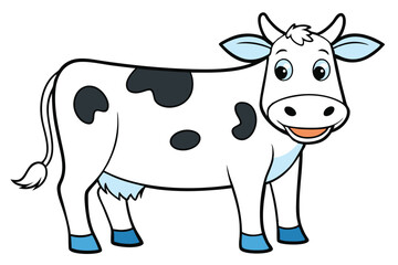 Cow outline vector illustration and ready for print.