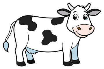 Cow outline vector illustration and ready for print.