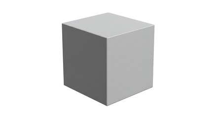 Fototapeta premium Isolated White Cube on White Background for Product Mockups and Presentations