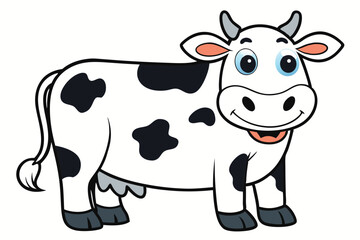 Cow outline vector illustration and ready for print.