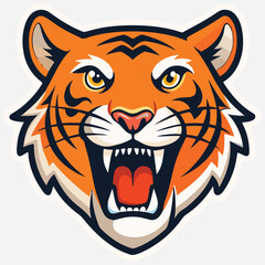 Tiger sticker vector clipart illustration